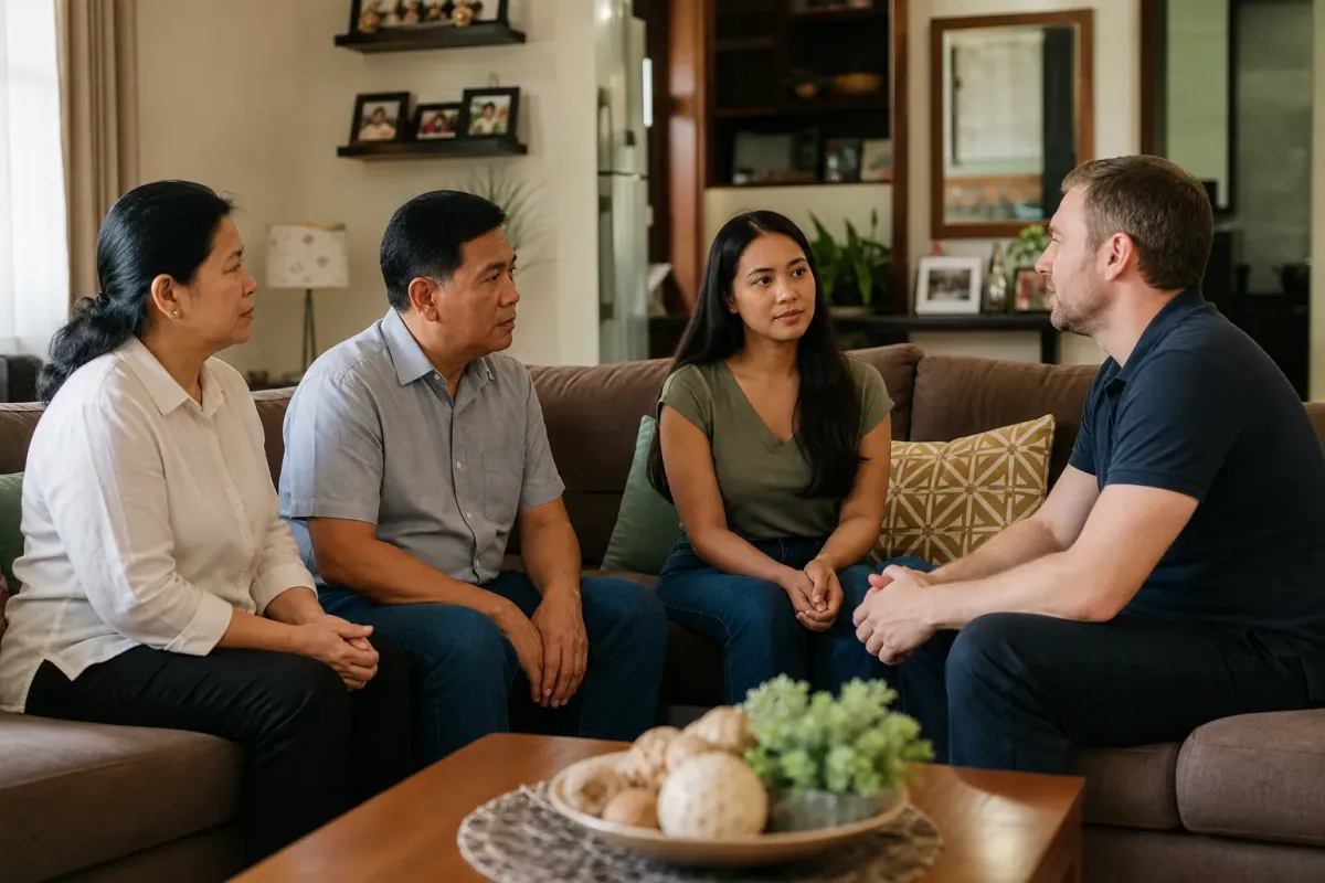A respectful conversation with a Filipina family