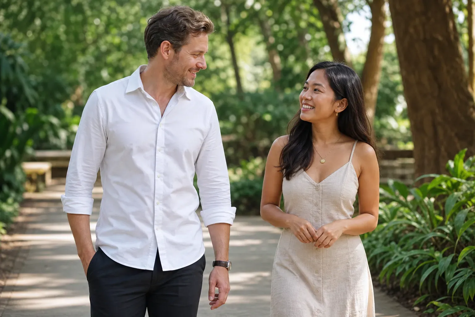 A warm courtship conversation in the Philippines
