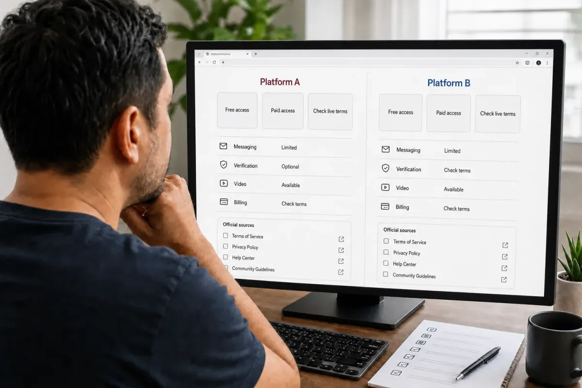 A neutral side-by-side comparison of two Filipino dating platforms