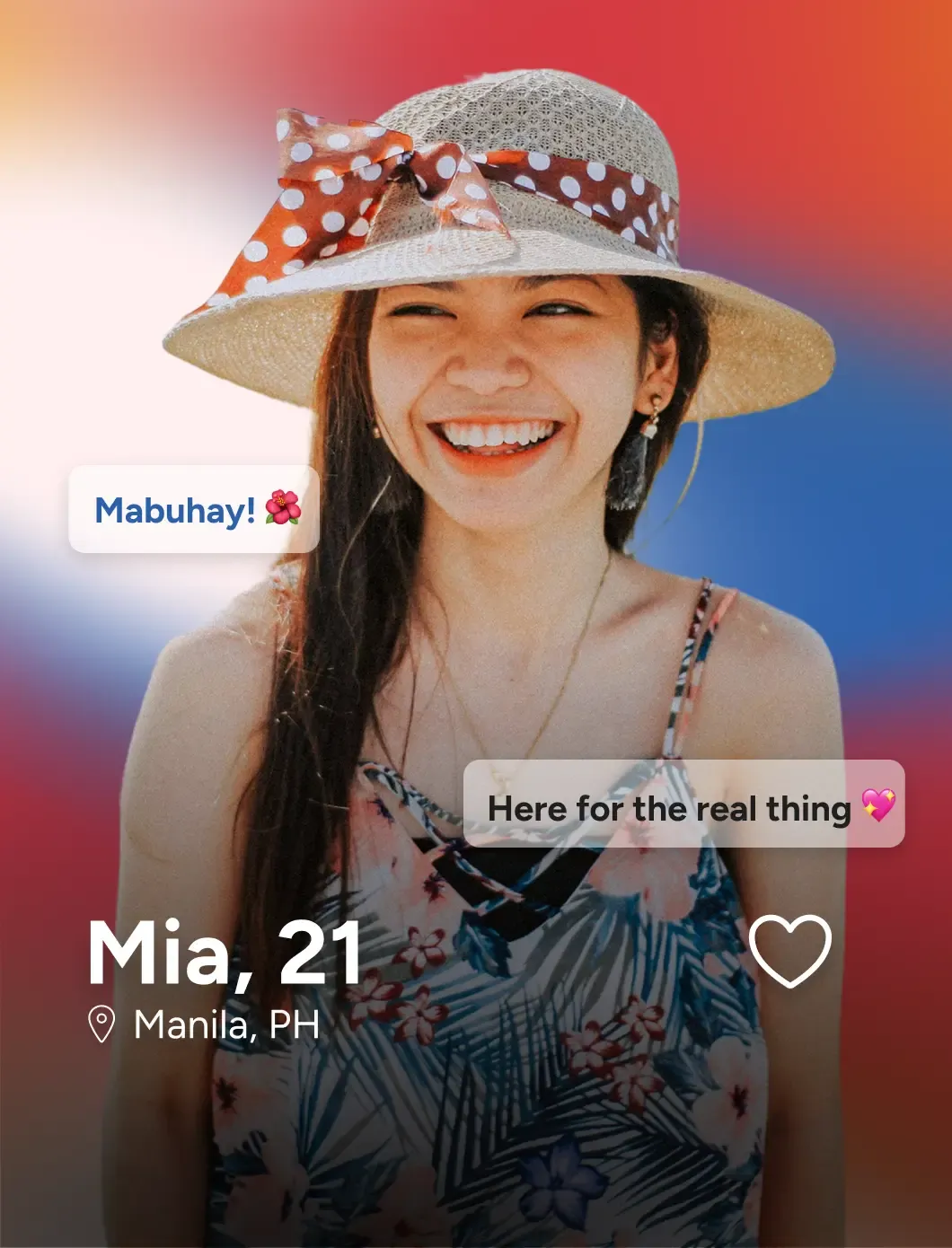 FilipinaMeet profile preview featuring Mia from Manila