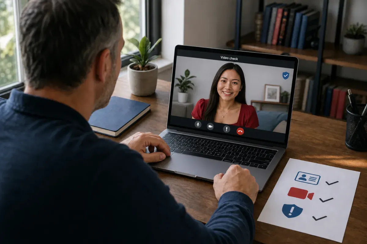 Editorial product image representing dating-platform trust signals